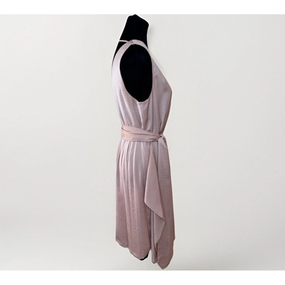 New BCBG MAXAZRIA Dress 8 Cahya Ruffle Fringe Satin Pink Party Evening Wedding - Picture 5 of 11